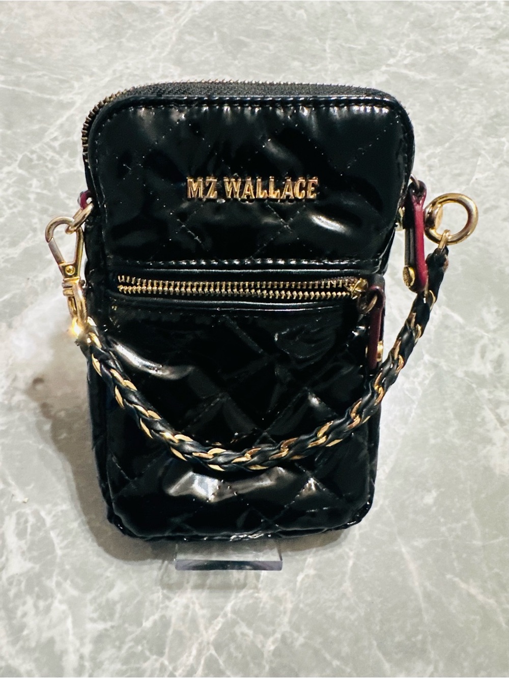 MZ Wallace Nylon Top Handle Black Bag Clean Interior Card Slots
